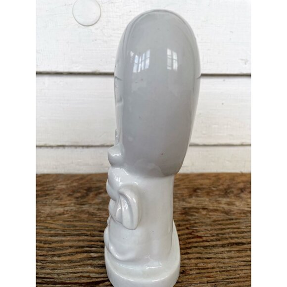 Vintage 1950s White Porcelain Elephant Heart Love Vase Planter - Picture 5 of 12